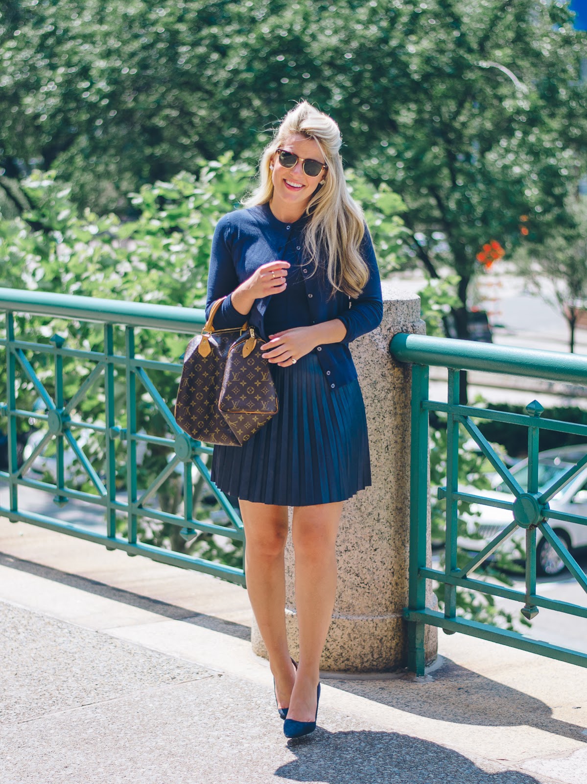 Summer Wind: Wear to Work: A Twinset and a Leather Skirt