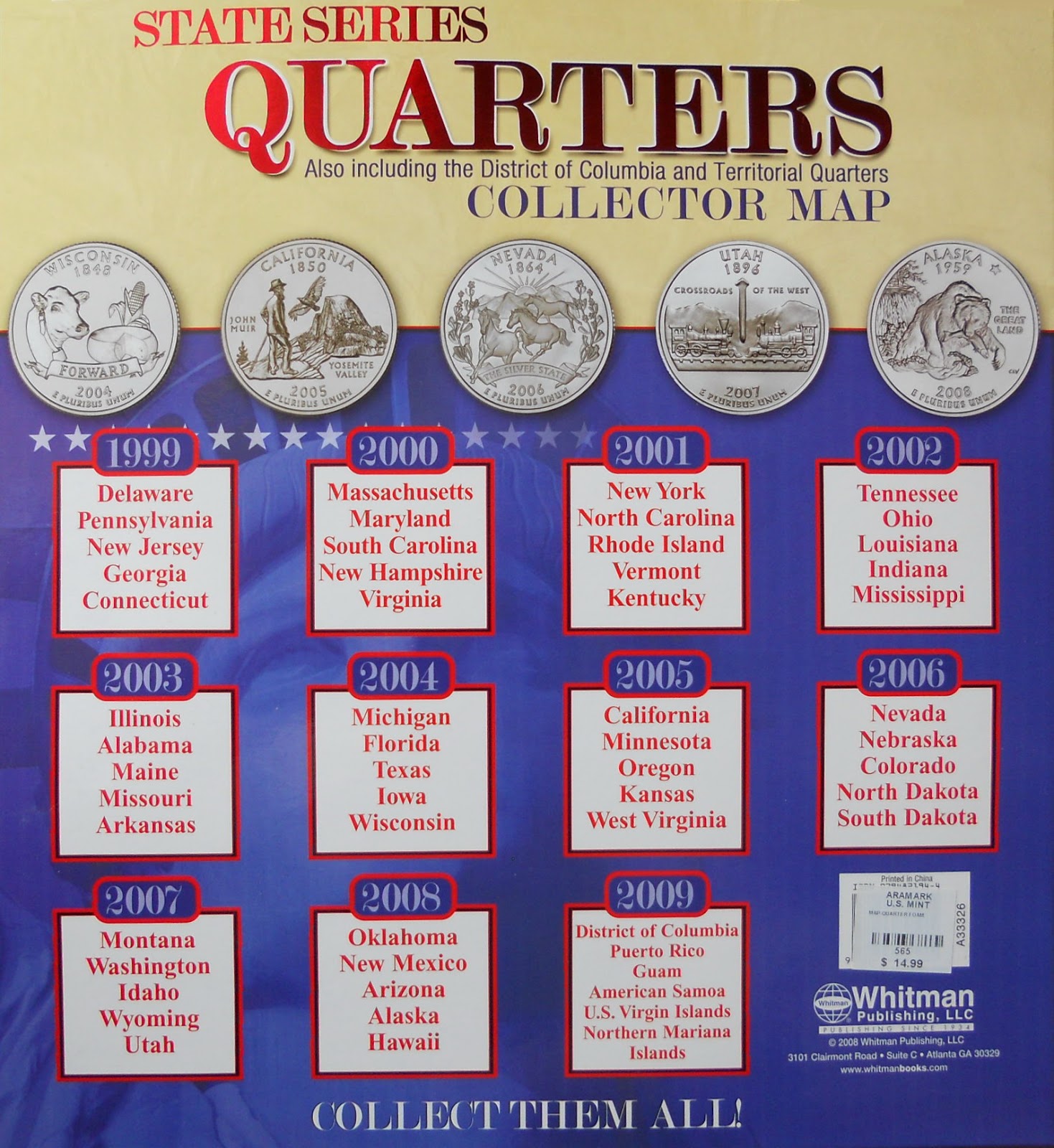 Free Printable Printable State Quarters Checklist Collector s Checklist For Washington
