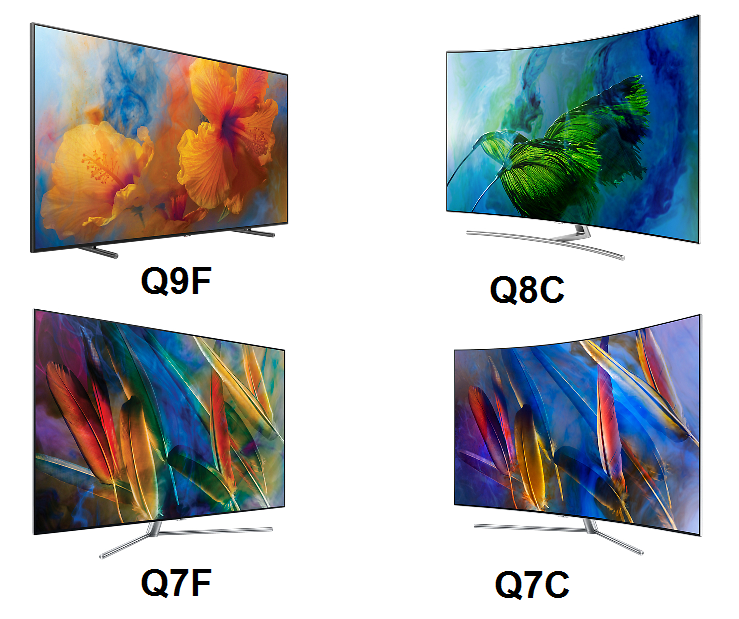 Comparaison Samsung QLED Q9 Q8 Q7 Televiseur LED