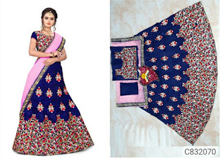 Ethnic Velvet Embroidered Lehengas Sets