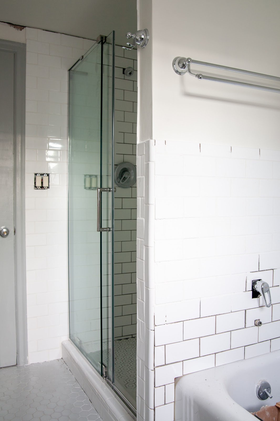 How to replace a shower! Tile and shower door Week 5 One Room