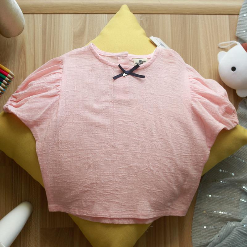 Áo Kiểu Xô Nhăn Phối Nơ – Bé 3-13 tuổi – Thương Hiệu : King & King 154476