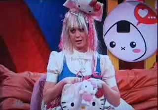 Katy Perry and Hello Kitty outfit on Saturday Night Live