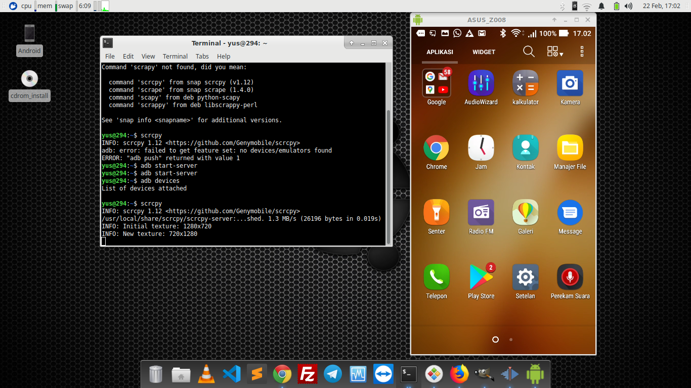 Cara Mirroring Screen Android Pada Linux Desktop Menggunakan Scrcpy ...