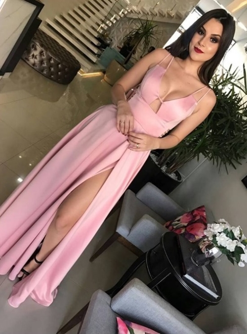 vestido de festa rosa