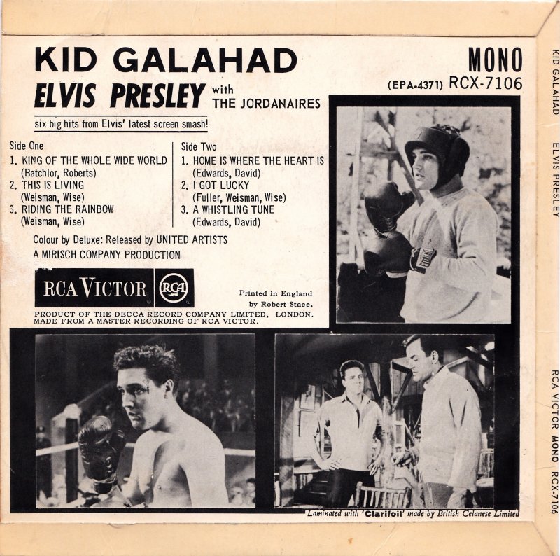 Classic Rock Covers Database Elvis Presley Kid Galahad (1962)
