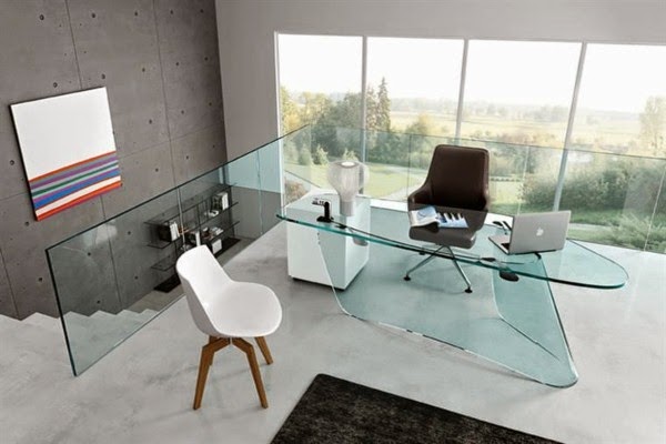 Glass writing desk – wonderful ideas!