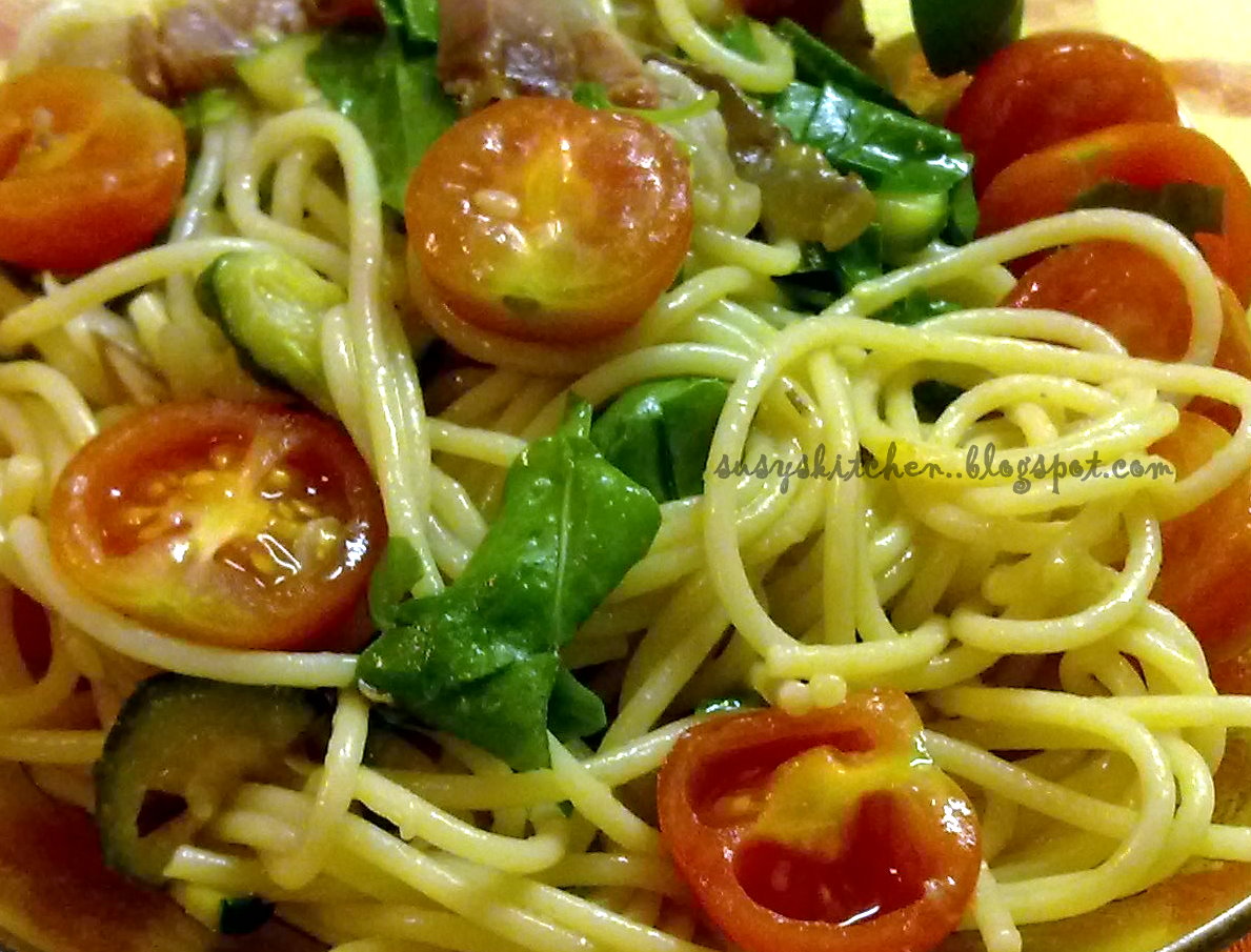 Susy&amp;#39;s kitchen: Spaghetti tricolore