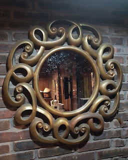 antique bronze mirror frame