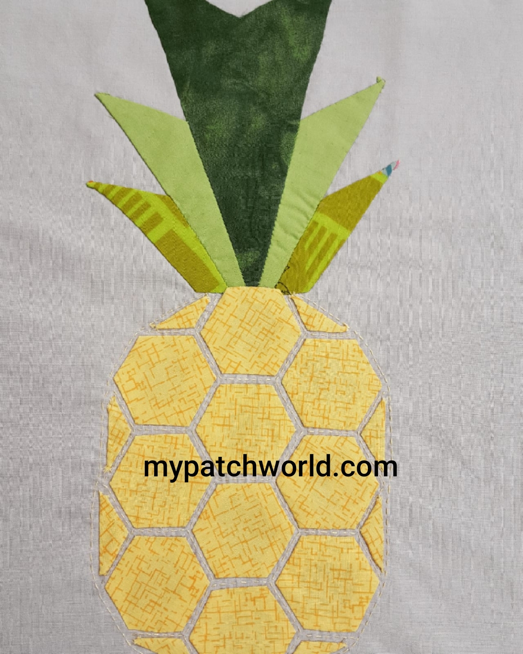 pineapple with hexagons quilt pattern tutorial All about patchwork