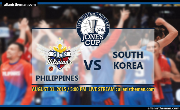2015 Jones Cup: Gilas Philippines vs South Korea FREE LIVE STREAMING
