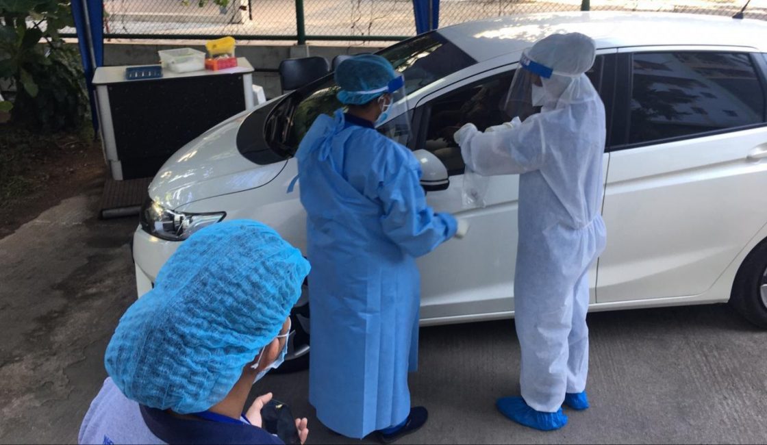 පුද්ගලික රෝහල්වල Drive through PCR test නවතාදමන්න නියෝග