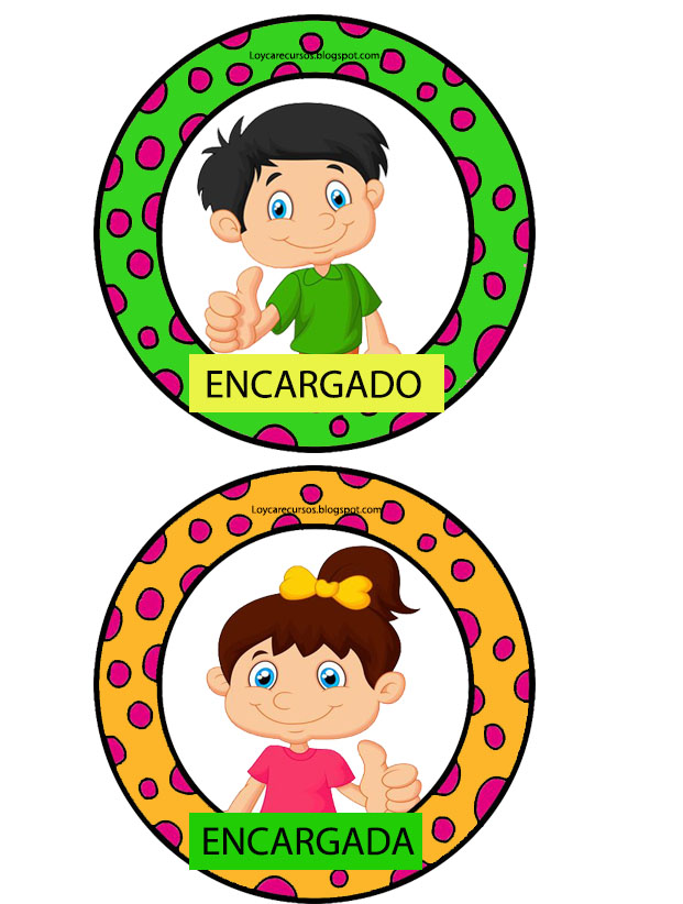 RECURSOS DE EDUCACIÓN INFANTIL: MEDALLA DE ENCARGADO/A