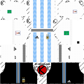 Argentina 2018 World Cup Kit -  Dream League Soccer Kits