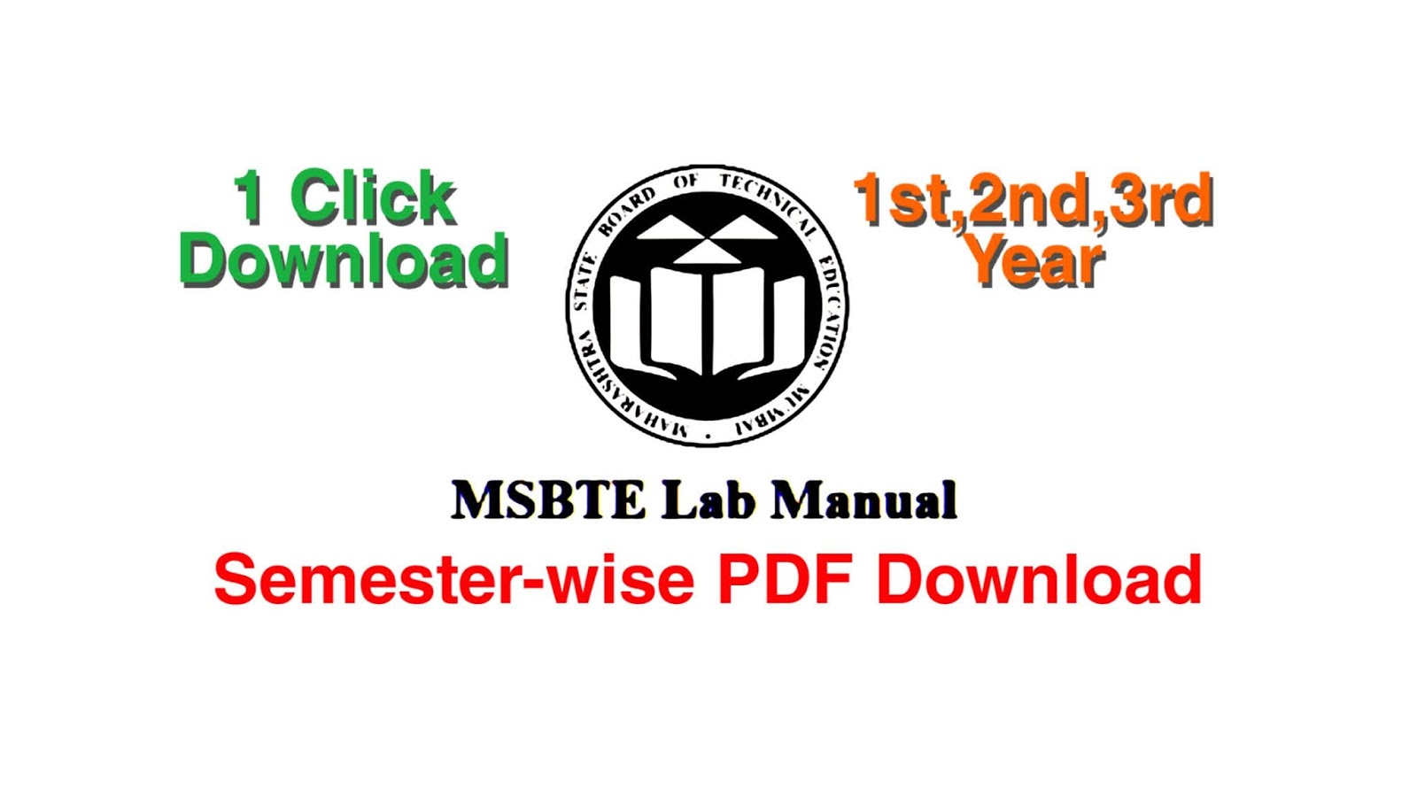 MSBTE I Scheme Lab Manuals Download & Learning Material For All