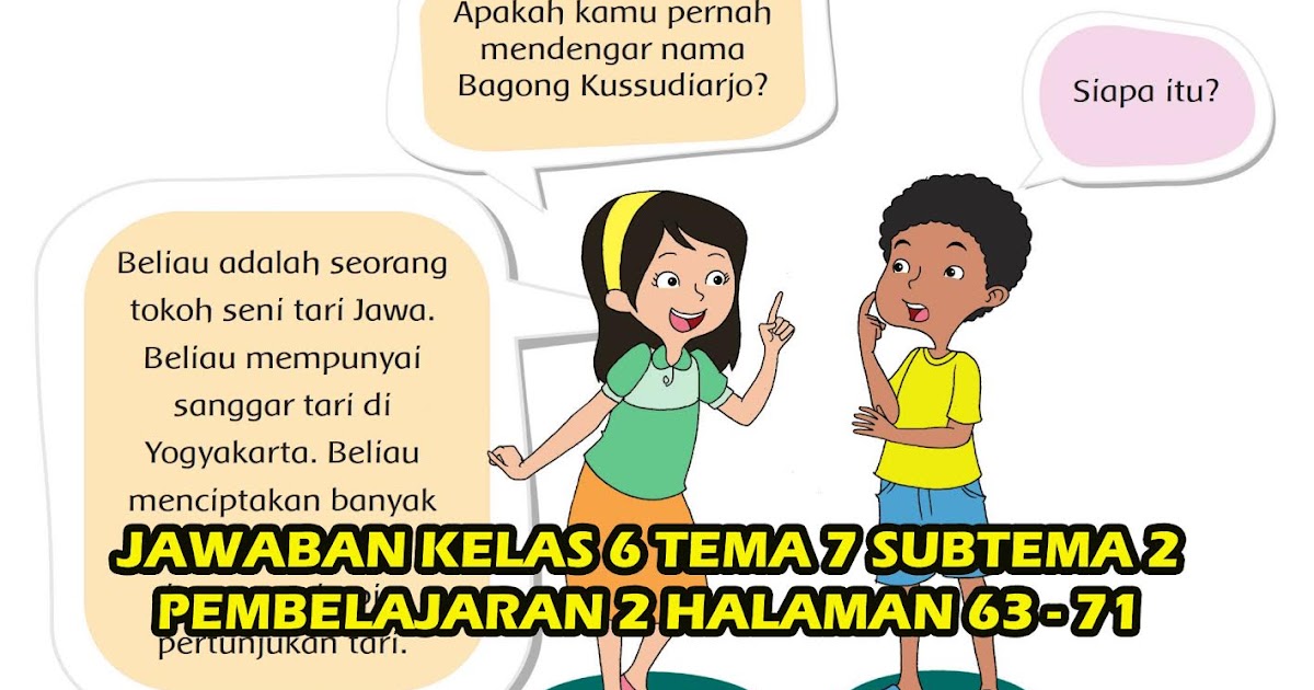 Kunci Jawaban Tematik Kelas 6 Tema 7 Subtema 2