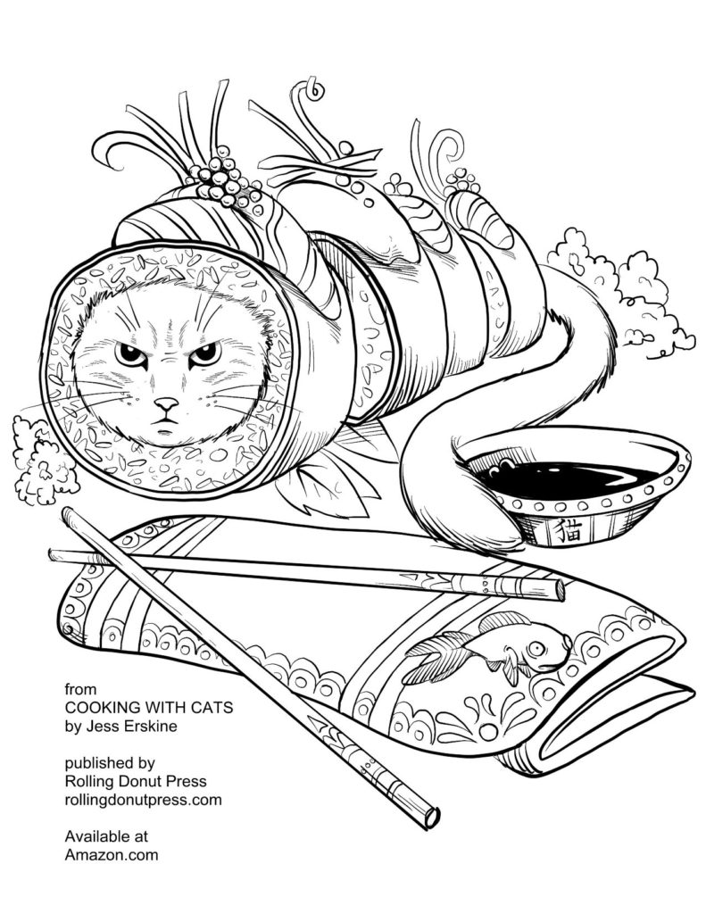 Cat and DOG Chat With Caren: Coloring Book Featuring Cats:Cooking With