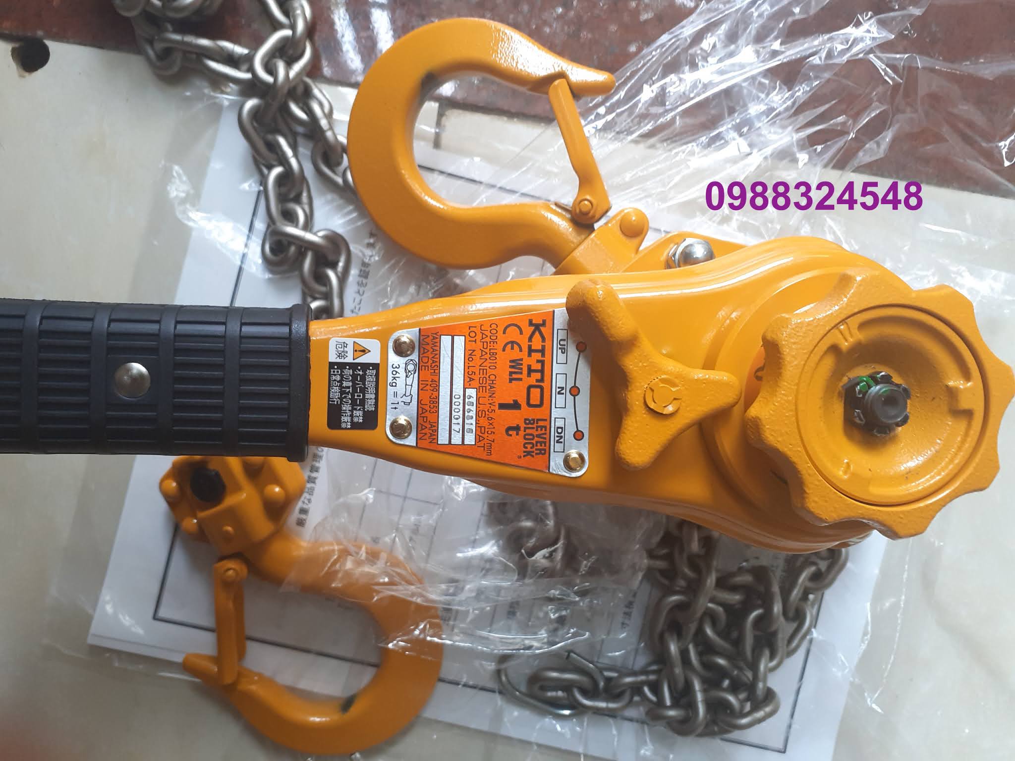 Pa lăng lắc tay Kito LB010 1 tấn