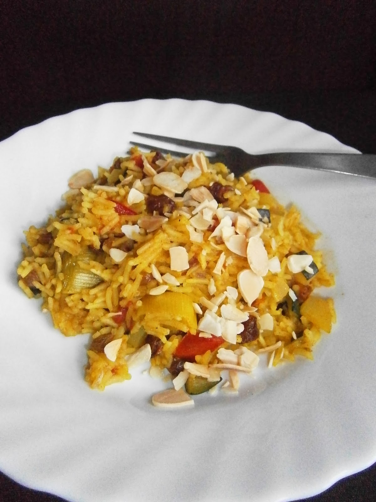 Délices d'une novice Riz pilaf aux légumes (céleri, poivron, tomate