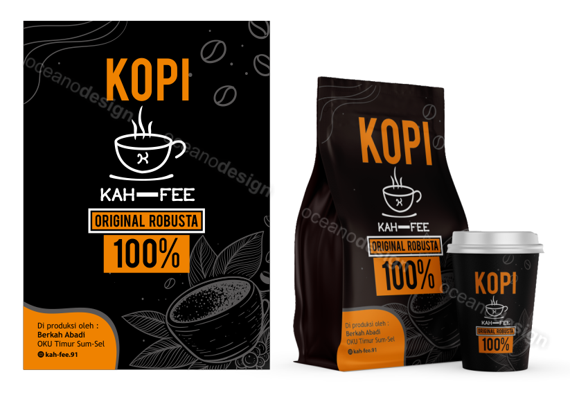 desain kemasan kopi kahfee  Jasa Desain Grafis Jogja