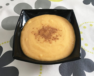 Persimmon and biscuit custard