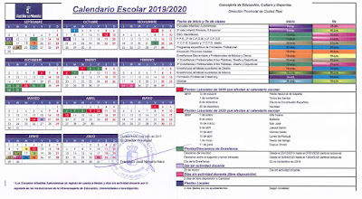  CALENDARIO ESCOLAR 2019-2020