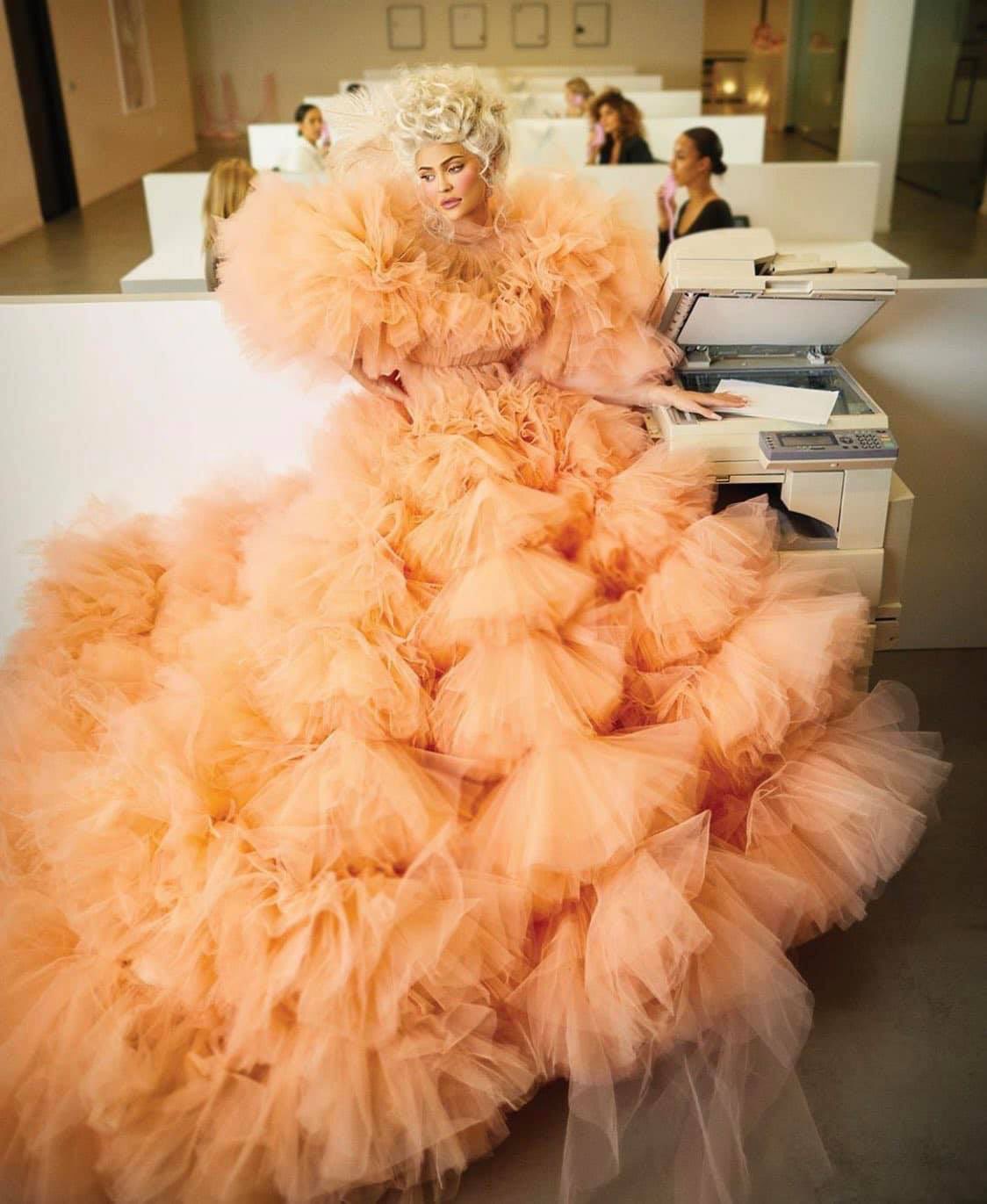 Kylie Jenner turns Marie Antoinette in the corporate world for Harper's