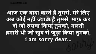 Sorry Shayari In Hindi For Friends