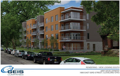 new 42-unit apartment building planned on East 93rd Street in Hough