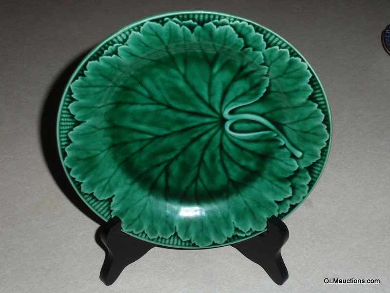 Wedgwood For Sale Antique Wedgwood Majolica Green Plate With Holder