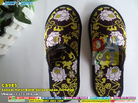 Sandal Hotel Batik Selop Depan Tertutup