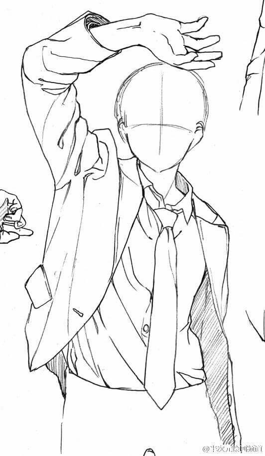 Kumpulan Mentahan Sketsa Gambar Manusia Anime Simpel dan Mudah Editor jpg (532x916)