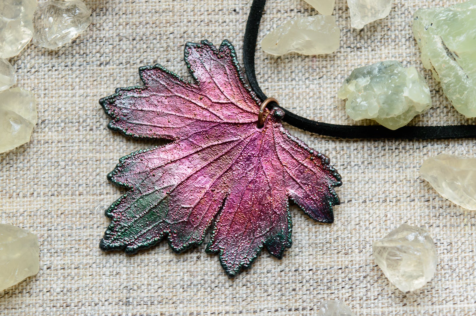 Electroformed Real Leaf Jewelry by GalvanoEstetika / The Beading Gem