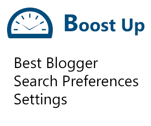 Blogger Search Preferences Settings