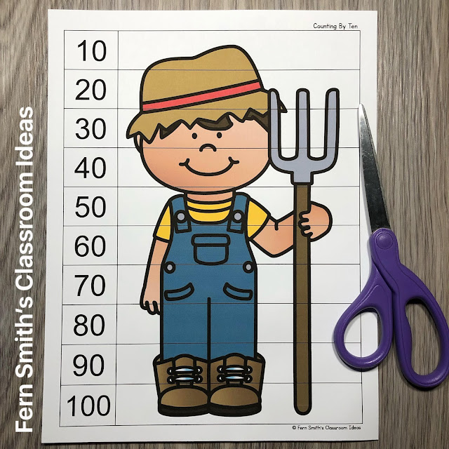 Click Here to Download These Farm Themed Counting Puzzles For Your Classroom Today!