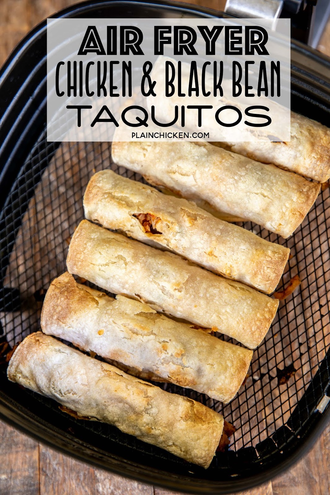Air Fryer Chicken & Black Bean Taquitos Plain Chicken®