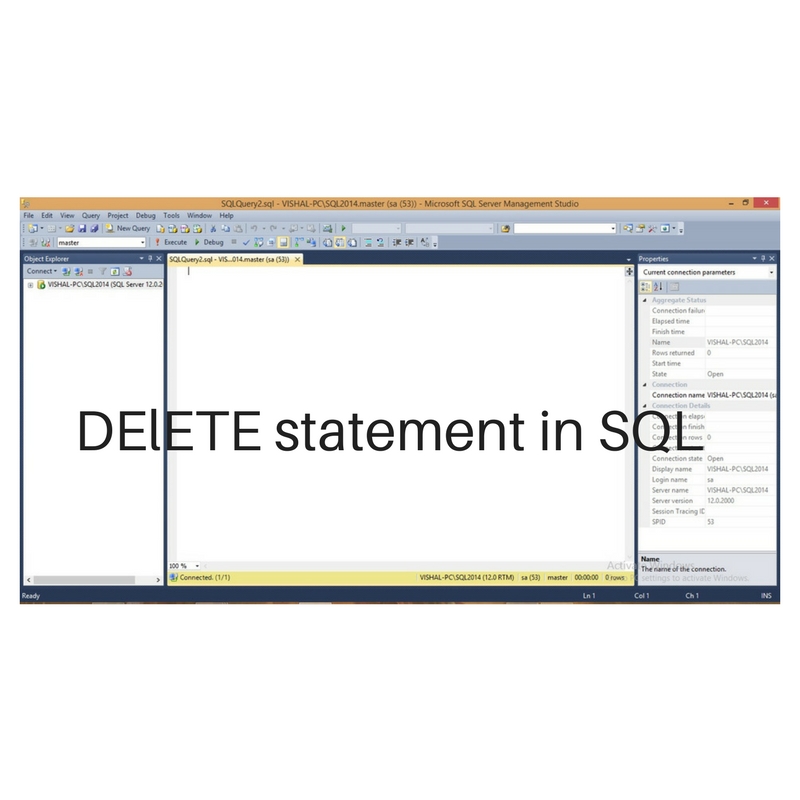 INSERT INTO/UPDATE TABLE/DELETE TABLE ProgrammingWorld