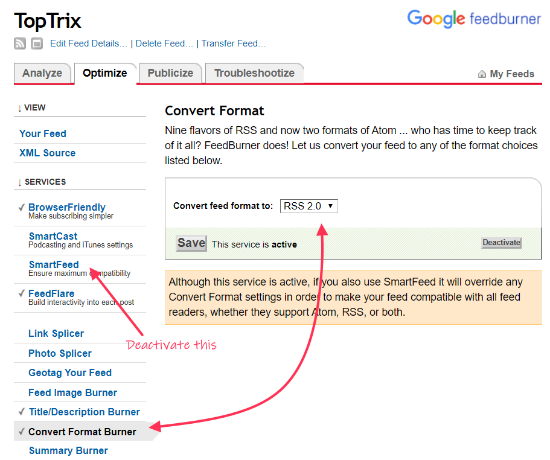 convert-RSS-feed-format-in-Feed-burner