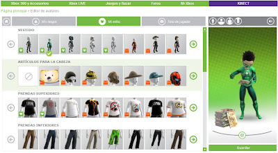 Premios en Juegos para el Avatar de Xbox 360