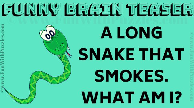 A long snake that smokes. What am I? | Funny Puzzle Question