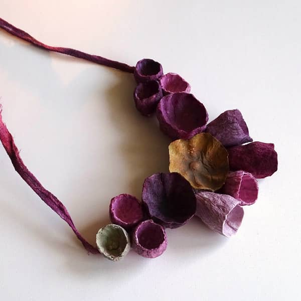 EcoFriendly Paper Mache Flowers and Paper Jewelry