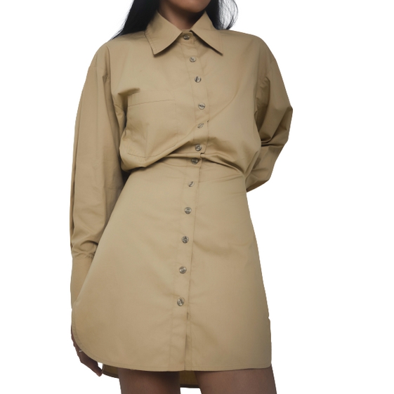 ĐẦM SƠ MI TAY DÀI SHIRT DRESS 7 sm 523967437348 1641887966444