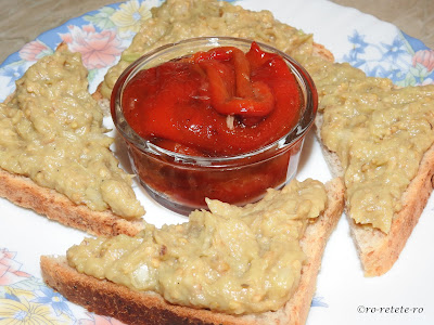 Salata de vinete cu usturoi reteta cu ardei copti retete culinare salate mancare aperitive gustari de casa,