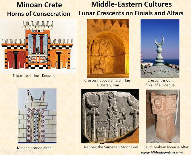 The horns of consecration of Minoan Crete were a stylized rendering of the crescent moon 