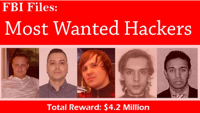 "FBI" reveal the list of the most dangerous hackers 5 Researched them in the world and 4.2 million dollars for help in arrest
