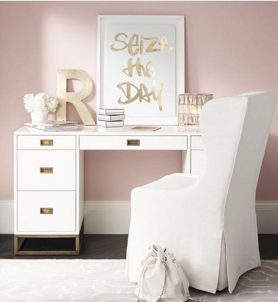 Modern Home Office Pink