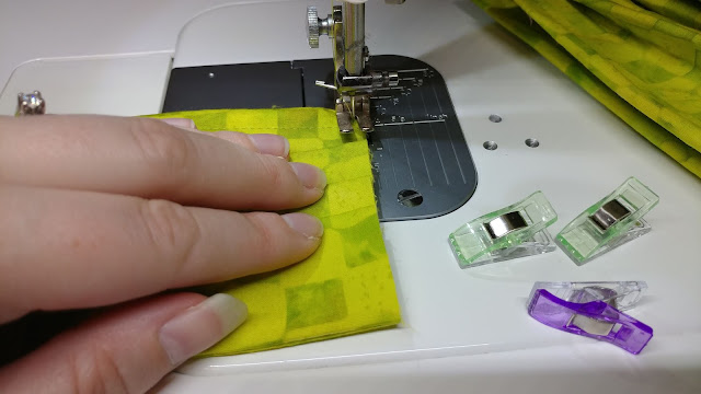 Sewing pleats for homemade face mask