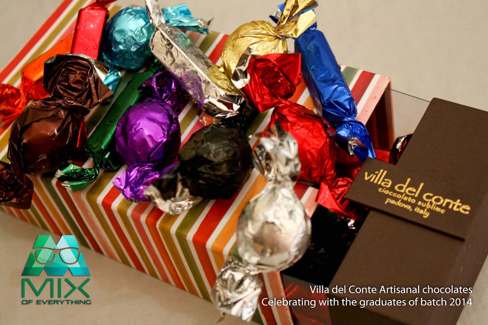 Congratulate a graduate with Villa del Conte artisanal chocolates