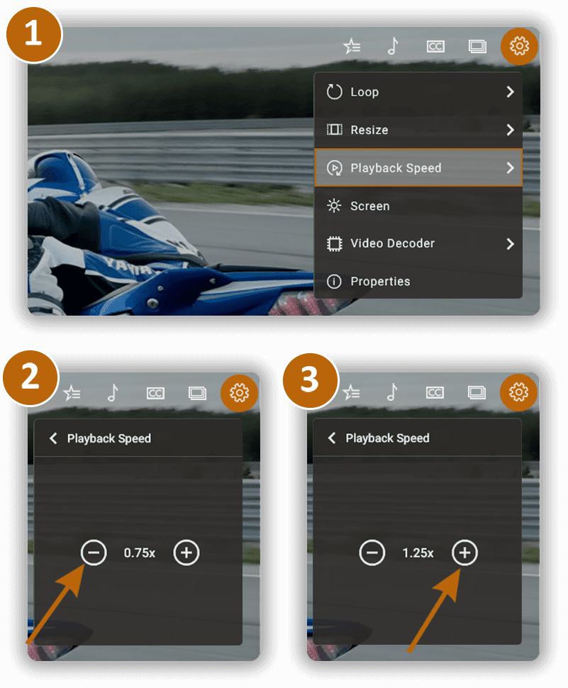 Playback Speed CnX Player