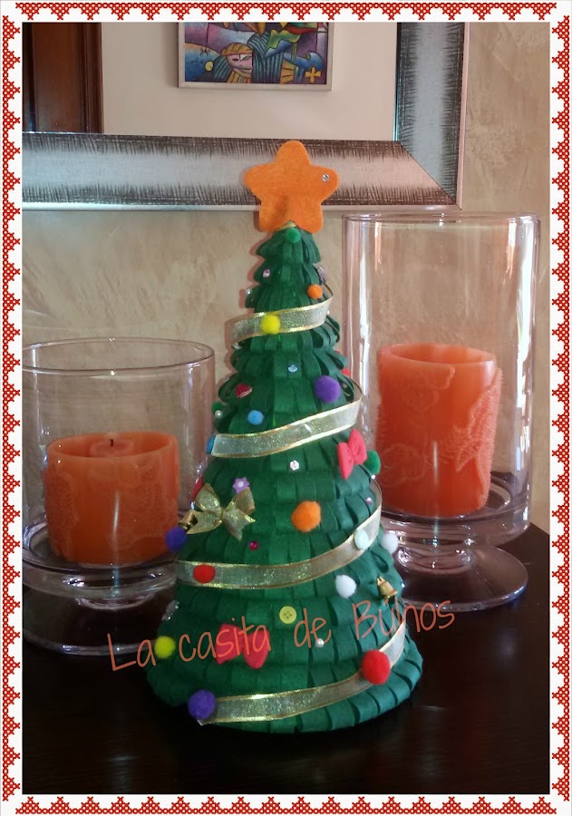 Ábol de navidad en fieltro - Felt Christmas tree